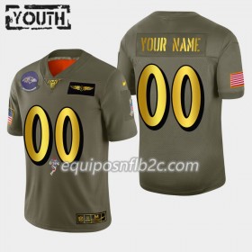 Camiseta Niño NFL Baltimore Ravens Personalizar Nike 2019 Salute to Service 100th